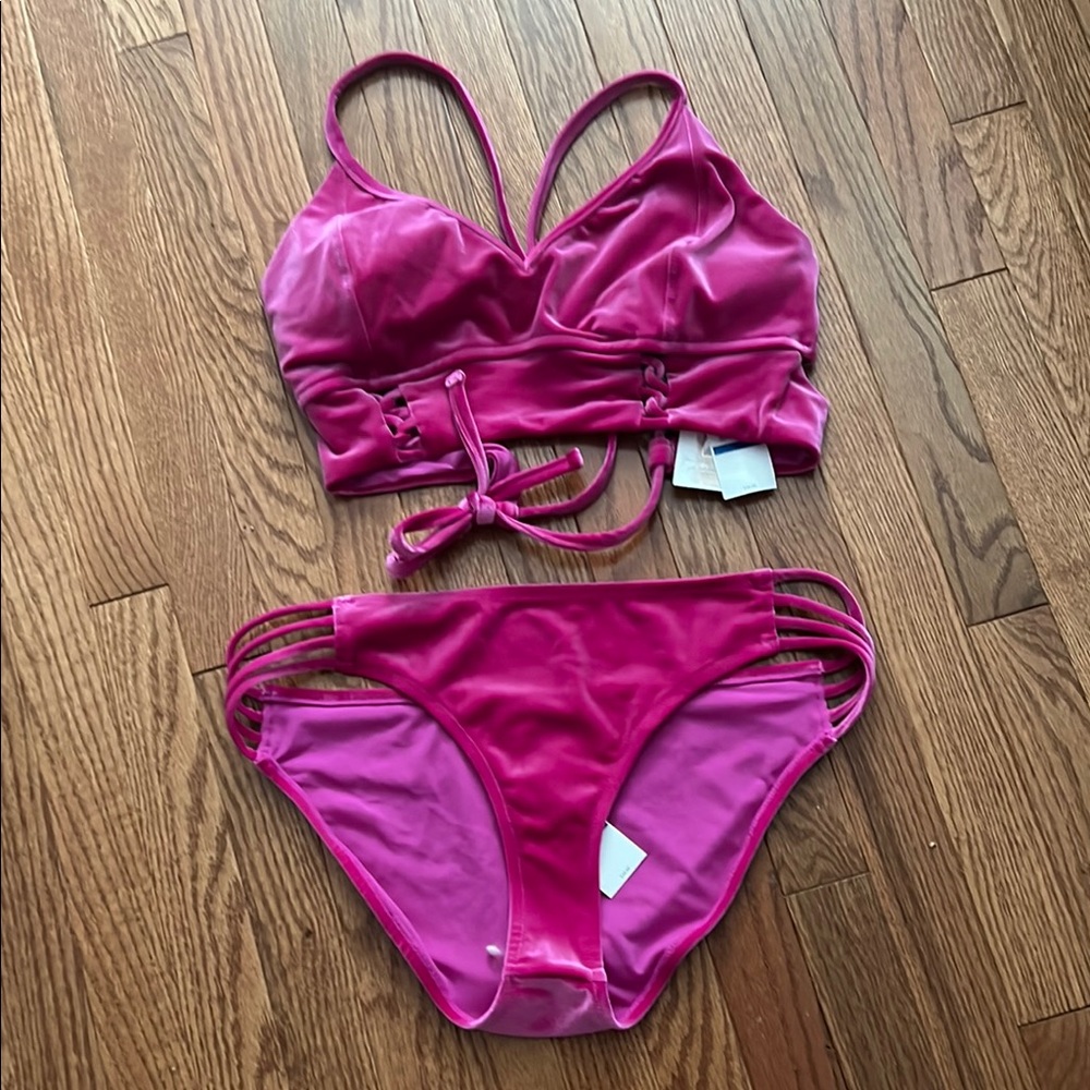 Jessica Simpson Pink Bikini Set